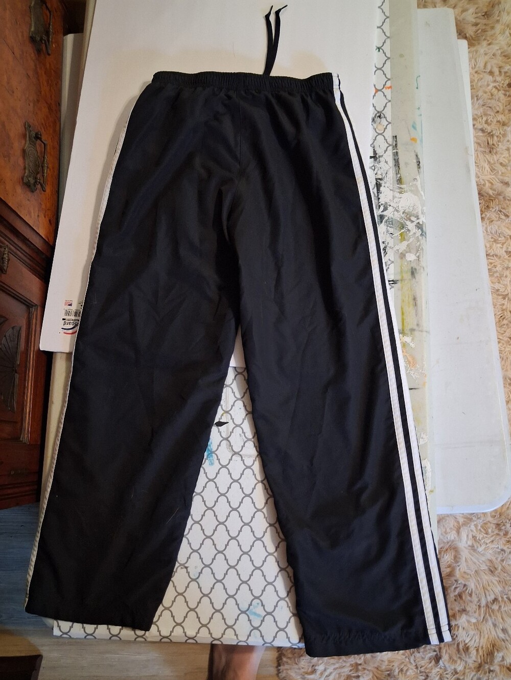 Kids Blue Joggers with White Side Stripes